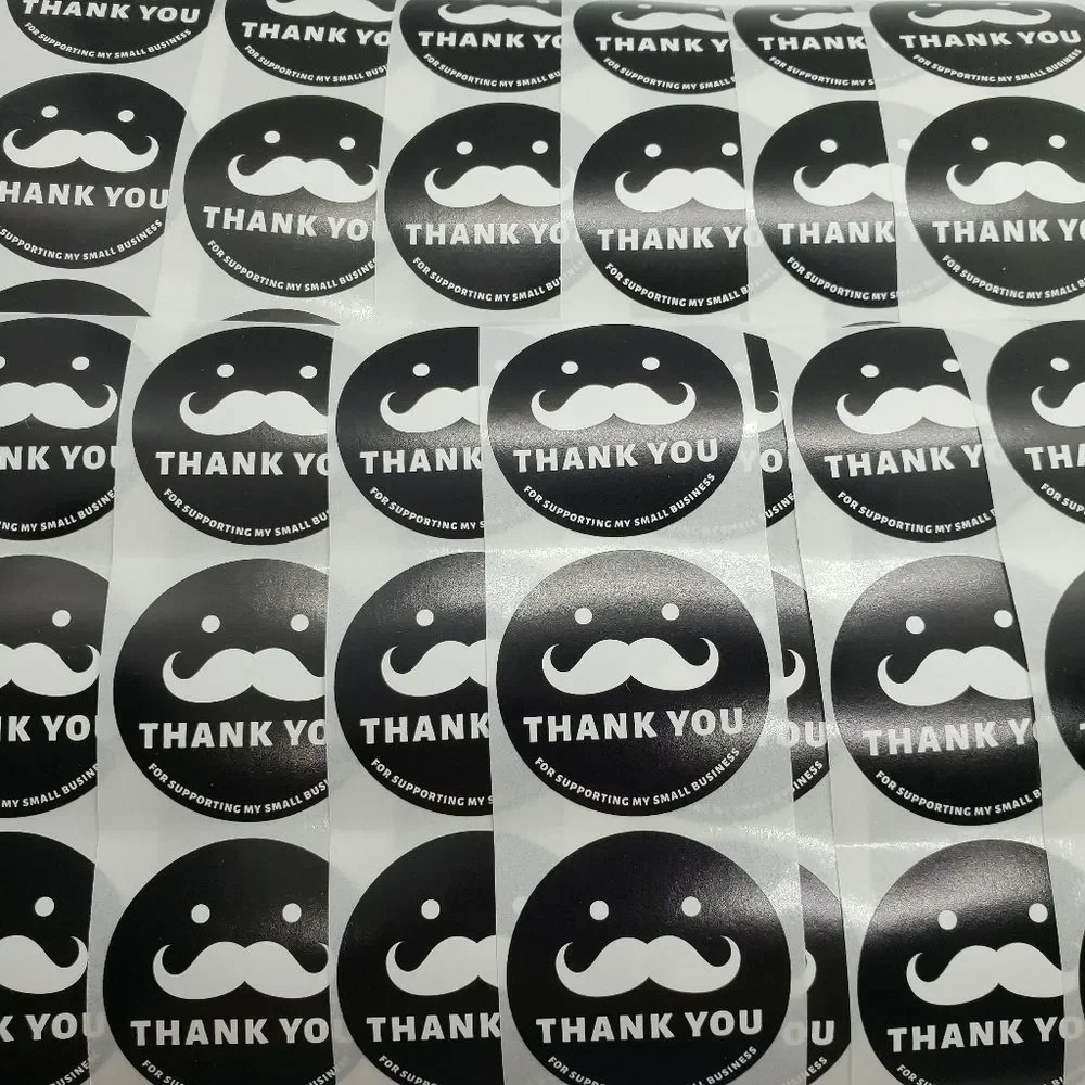 8/$20 100ct Thank You Stickers Round 1.5